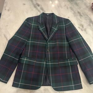 Boys Brooks Brothers Green Plaid Blazer